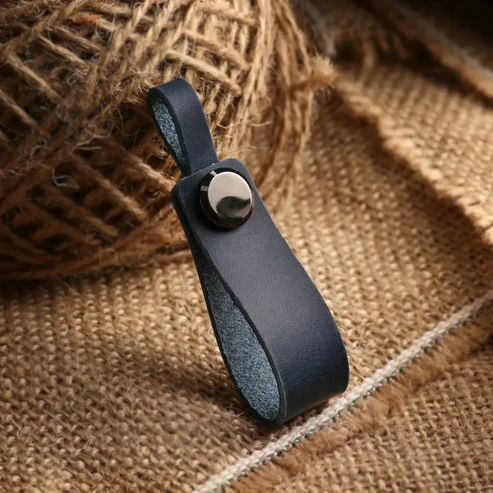 Cowhide Genuine Leather Vintage Car Keyring